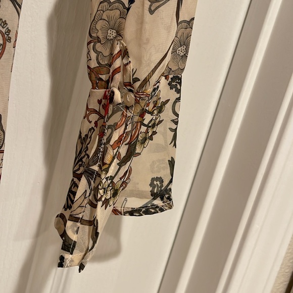 Fraiche by J for Nordstrom Bell Sleeve Floral Dress Small - Picture 6 of 11